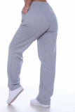Женские брюки ФУТЕР 02 прямые (Серый меланж) (Фото 4)
