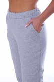 Женские брюки ФУТЕР 01 с манжетами (Серый меланж) (Фото 6)