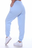 Женские брюки ФУТЕР 01 с манжетами (Голубой) (Фото 4)