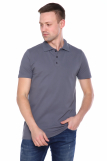 Мужская рубашка ПОЛО короткий рукав М-1 КОМПАКТ (Серый) (Фото 1)