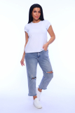 Женская футболка КУЛИРКА Пенье короткий рукав (Белый) (Фото 1)