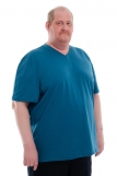 Мужская футболка КУЛИРКА - V (BIG-BIG плюс) (Петроль) (Фото 1)