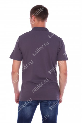Мужская рубашка ПОЛО короткий рукав КОМПАКТ М-4 карман D3116 (Серый) (Фото 2)