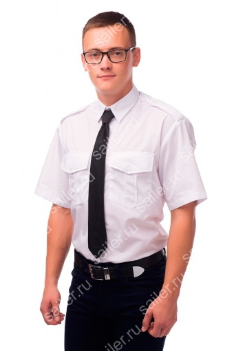 Рубашка охранника в заправку, с коротким рукавом (Белый) - Sailer