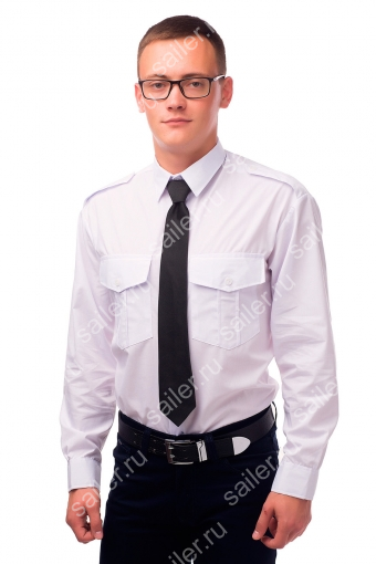 Рубашка охранника в заправку, с длинным рукавом (Белый) - Sailer